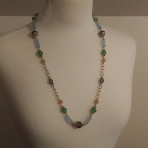 Colorful vintage peekaboo necklace